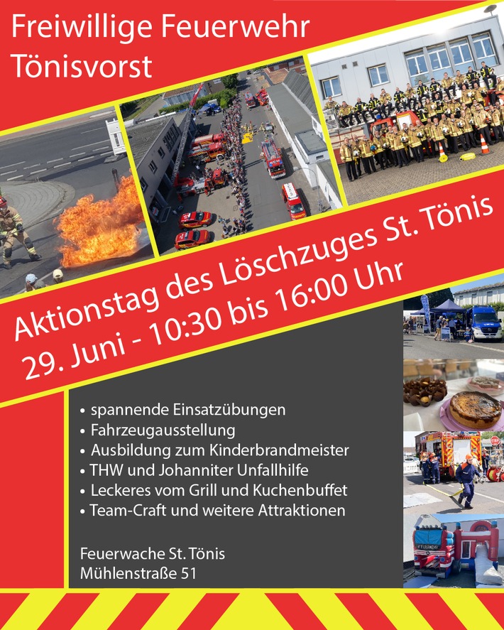 FW Tönisvorst: Aktionstag der Feuerwehr Tönisvorst - Löschzug St. Tönis