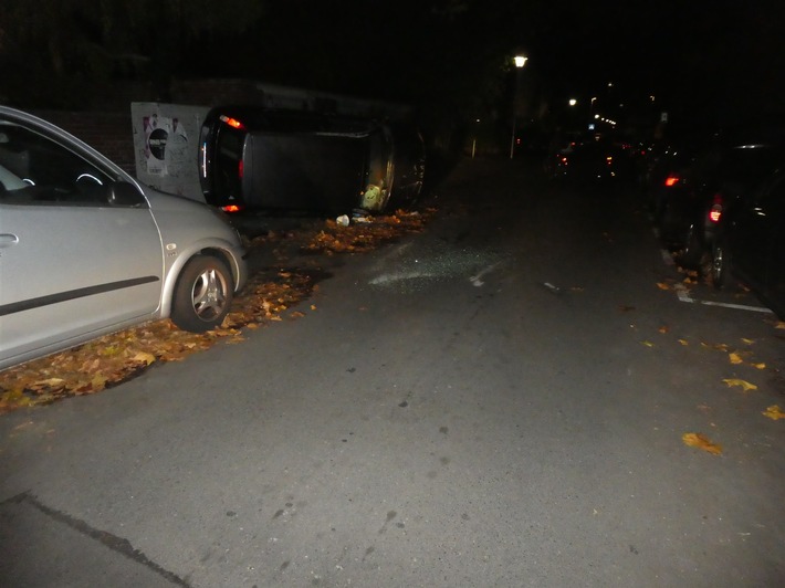 POL-MS: Unfall an der Goebenstraße - Fahrer pustet 1,52 Promille