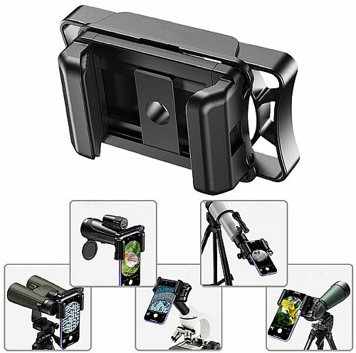 Das Smartphone für Tele- und Makroaufnahmen nutzen: ​Callstel Universal-Smartphone-Okularadapter für Ferngläser und Teleskope