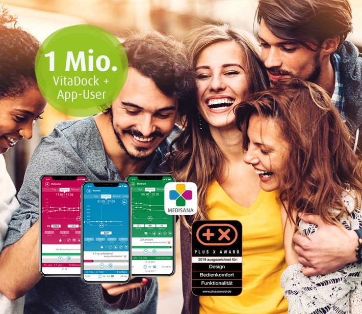 Über eine Million Nutzer vertrauen auf die medisana VitaDock+ App für ein gesünderes Leben dank optimalem mobilen Gesundheitsmanagement