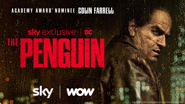 Neues Keyart von "The Penguin" mit Colin Farrell veröffentlicht - ab 20. September bei Sky und WOW