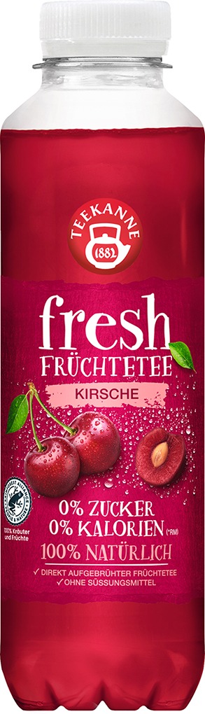 Pressemitteilung: Natürlich, fruchtig, fresh: TEEKANNE erweitert sein Ready-to-drink-Sortiment um die beliebte Geschmacksrichtung Kirsche