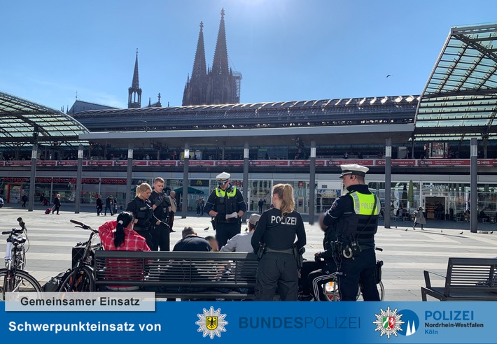 BPOL NRW: Polizei Köln und Bundespolizei gemeinsam für mehr Sicherheit an Kölner Bahnhöfen und deren Umfeld - Einsatzbilanz