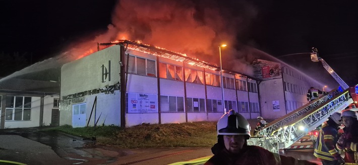 KFV Sigmaringen: 17.06.2026 Brand Industriegebäude in Neufra