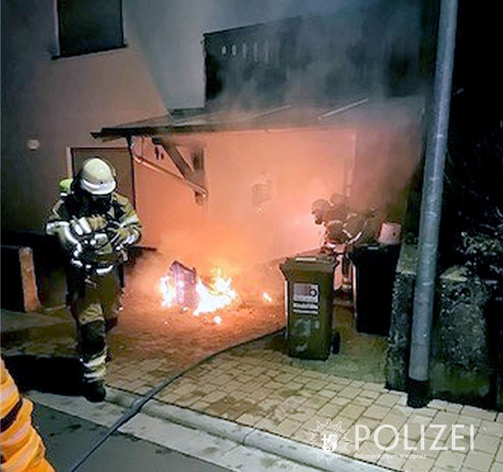 POL-PPWP: Mülltonne in Brand gesetzt