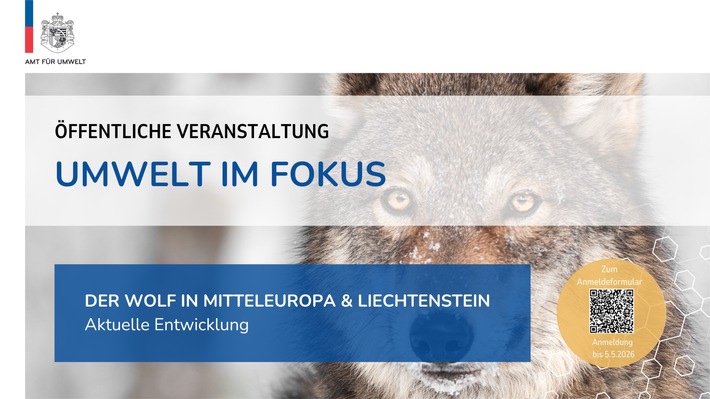 Öffentliche Informations-Veranstaltung "Umwelt im Fokus" zum Thema Wolf in Liechtenstein