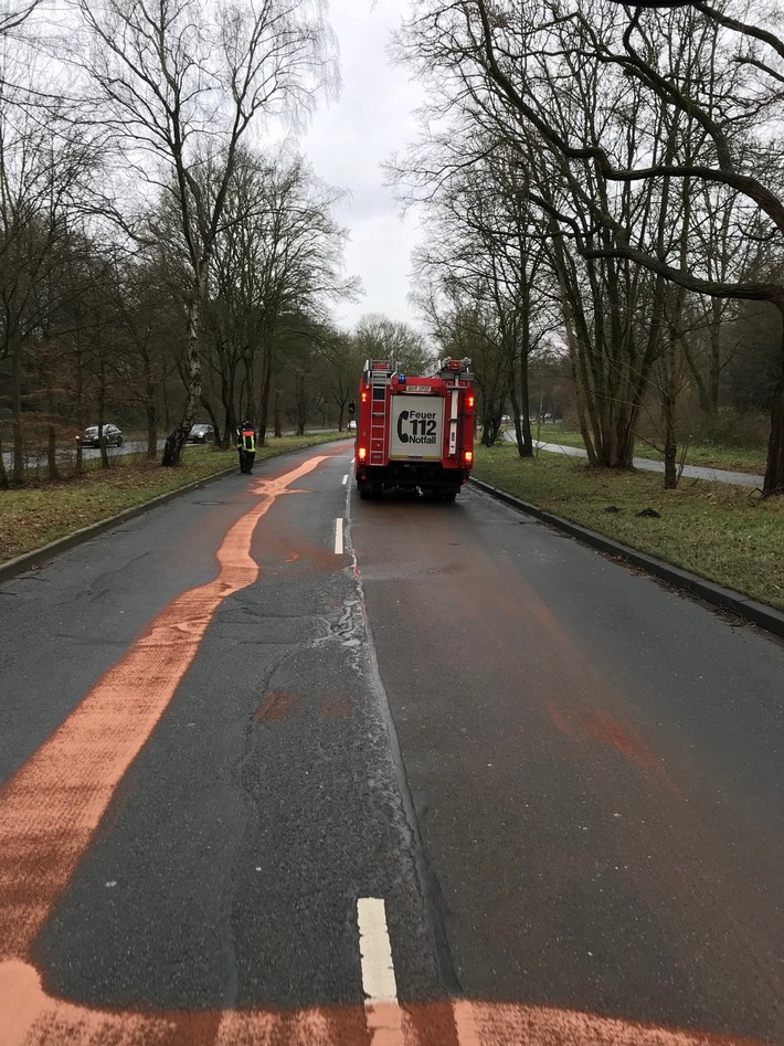 FW-BO: Abschlussbericht zur Ölspur im Stadtgebiet