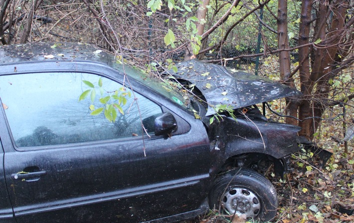 POL-DU: Friemersheim: Gegen den Baum geprallt