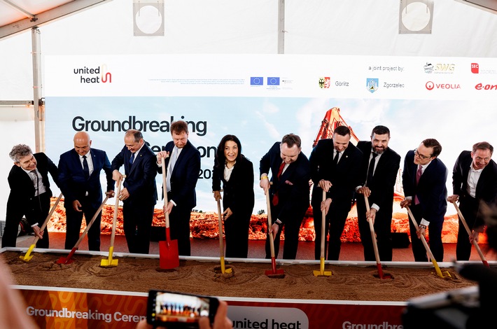 UNITED HEAT: Spatenstich markiert Beginn der Bauphase – Bundeswirtschaftsministerin Katherina Reiche würdigt länderüber-greifendes Fernwärmeprojekt