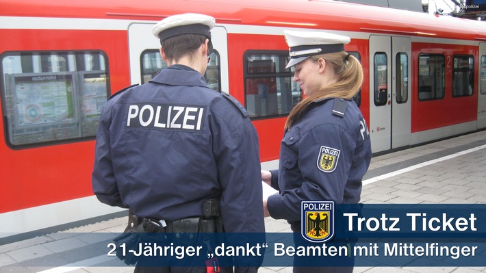 Bundespolizeidirektion München: Trotz Fahrkarte Beamte beleidigt