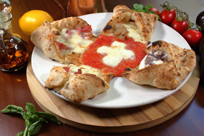 Neapolis - Le Taverne di Lucullo - patentiert die Pizza QuattroLingue: Hommage an die Schweizerische Eidgenossenschaft
