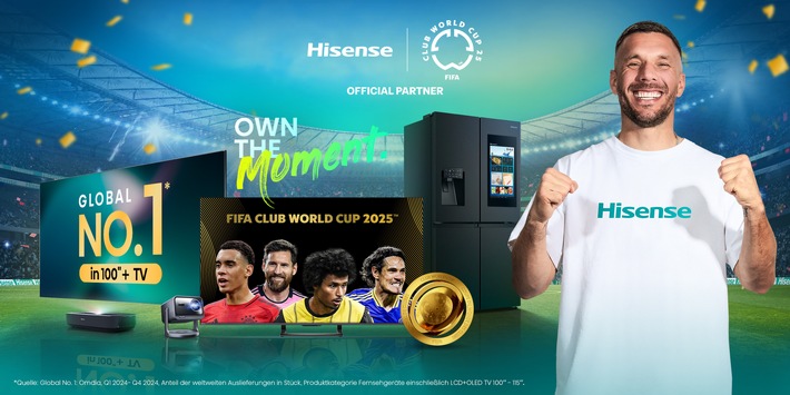 Hisense schickt Lukas Podolski zum FIFA Club World Cup 2025(TM)