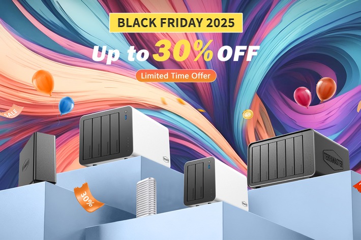 TerraMaster Black Friday & Cyber Monday 2025 Mega-Sale ist da: Bis zu 30 % Rabatt auf NAS & DAS - Starten Sie Ihr Speicher-Upgrade!