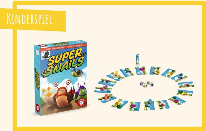 Super Snails: Superschnell im Schneckentempo! Piatnik präsentiert liebevoll illustriertes Wettrennen für Kinder