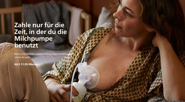 Philips Avent Miet-Modell für Milchpumpen / Weiterer Text über ots und www.presseportal.de/nr/6711 / Die Verwendung dieses Bildes für redaktionelle Zwecke ist unter Beachtung aller mitgeteilten Nutzungsbedingungen zulässig und dann auch honorarfrei. Veröffentlichung ausschließlich mit Bildrechte-Hinweis.