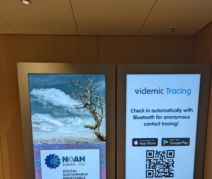 Videmic Tracing bei NOAH Conference / NOAH Conference übernimmt Vorreiterrolle für die effektive Durchführung einer Großveranstaltung in der Pandemie - Effektive Kontaktnachverfolgung verhindert Super-Spreader-Events nach Corona-Fall/ Weiterer Text über ots und www.presseportal.de/nr/152025 / Die Verwendung dieses Bildes ist für redaktionelle Zwecke unter Beachtung ggf. genannter Nutzungsbedingungen honorarfrei. Veröffentlichung bitte mit Bildrechte-Hinweis.