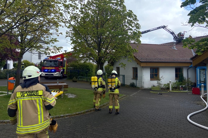 FW VG Asbach: Brand im Kindergarten Asbach