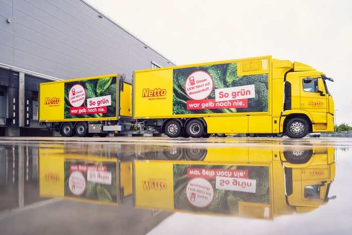 Nachhaltige Mobilität: Netto Marken-Discount startet mit Wasserstoff-Lkw in die Zukunft der Logistik