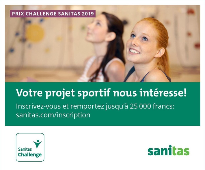 Prix d&#039;encouragement pour la relève sportive / Les inscriptions au prix Challenge Sanitas 2019 sont ouvertes