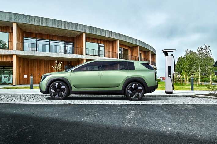 Škoda Auto stellt Vision 7S auf der Messe Power2Drive Europe aus