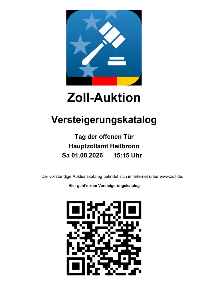 HZA-HN: Zum 1. ..., zum 2. ... und zum 3. ... Schnäppchenjagd in der Zoll-Auktion/Zoll versteigert Pfandsachen bei Live-Auktion