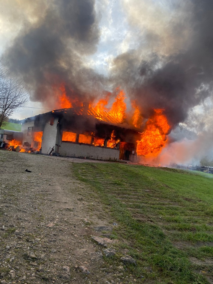 FW-Stolberg: Brand eines Bauernhofes