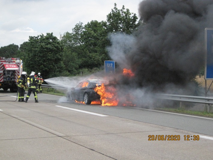 POL-DEL: Autobahnpolizei Ahlhorn: Brand eines Pkw auf der BAB 29