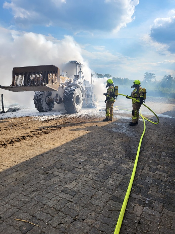 FW Gangelt: Brand eines Radladers