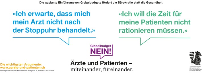 Aerztegesellschaft des Kantons Bern warnt vor Globalbudget in der Medizin