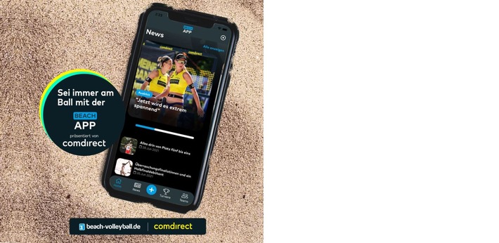 comdirect und beach-volleyball.de starten App für die Beach-Volleyball Community