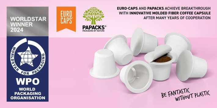 100-Millionen-Kaffeekapseln-Deal: PAPACKS und EURO-CAPS erobern mit plastikfreier Innovation den Markt und gewinnen den renommierten WorldStar Packaging Award