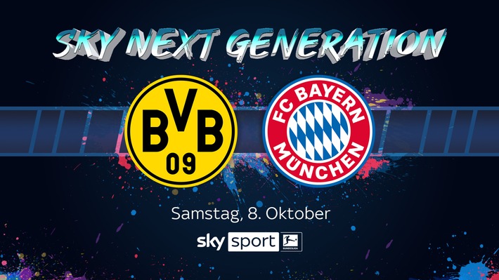 Klassiker für Kids - Borussia Dortmund gegen FC Bayern München am 8. Oktober auf Sky mit spezieller Übertragung für Kinder