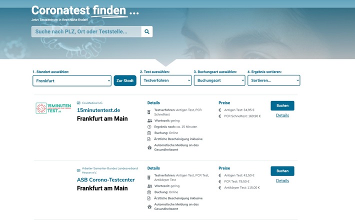 +++ Neues Coronatest-Vergleichsportal - Eine Innovation zur Bekämpfung der Corona Pandemie +++