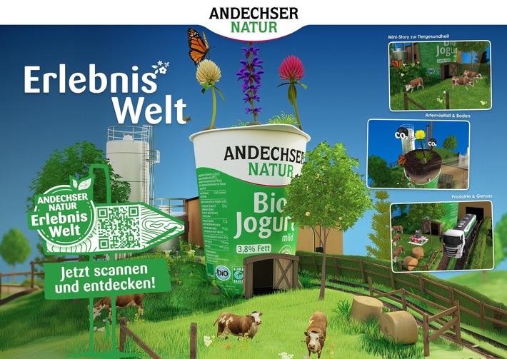 Vom Jogurtbecher in die digitale Markenwelt: Die ANDECHSER NATUR 3D-Erlebniswelt