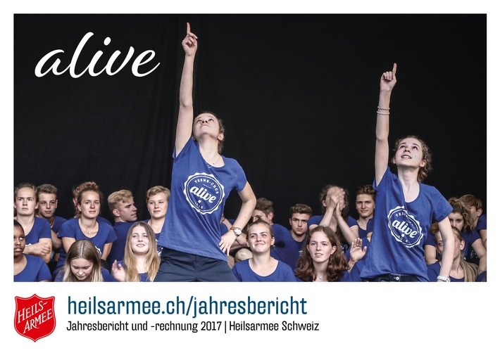 "alive" - der Jahresbericht 2017 der Heilsarmee ist jetzt online