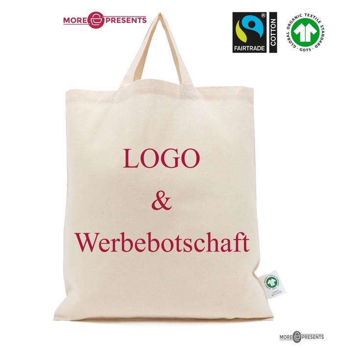 Nachhaltige Werbemittel: GOTS-Baumwolltaschen mit Fairtrade-Zertifikat