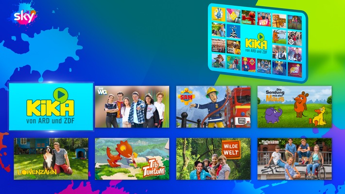 KiKA-Player - die Mediathek für Kinder - ab sofort auf Sky Q verfügbar