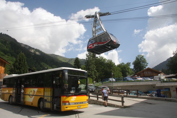 Belalp - Blatten: Gratis mit dem Postauto nach Blatten