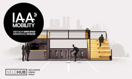 Mobilitätsinitiative VeloHUB auf IAA Mobiltity