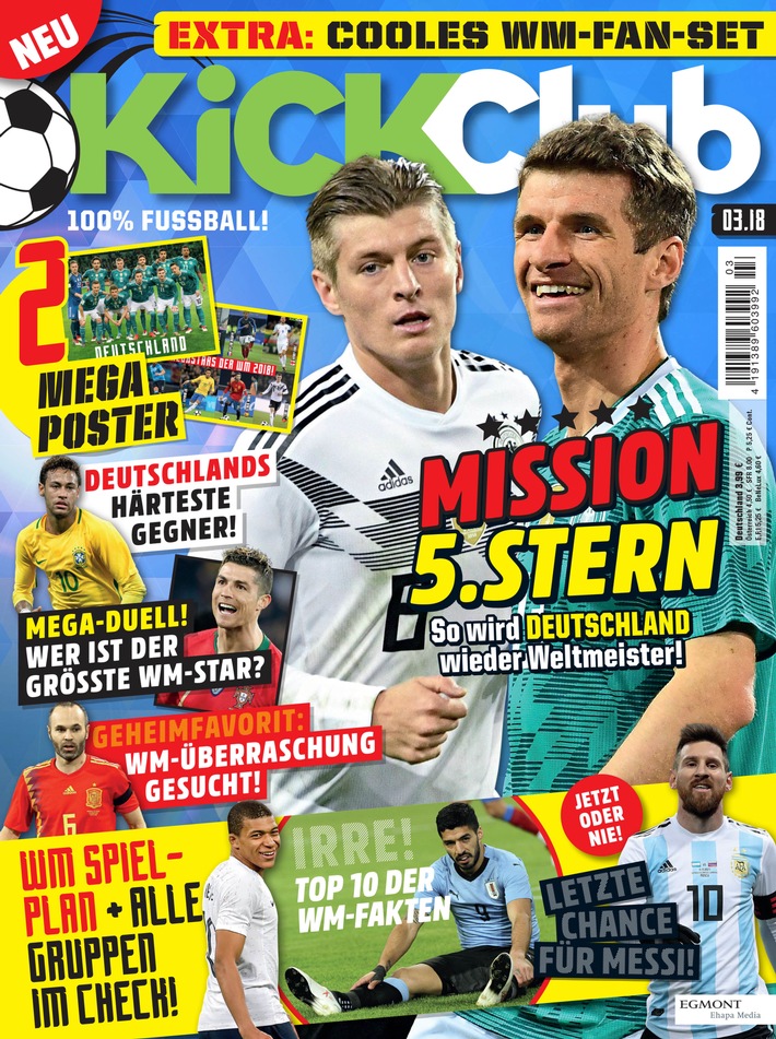 KickClub: Mit dem neuen Kinder-Fußballmagazin direkt in die WM starten