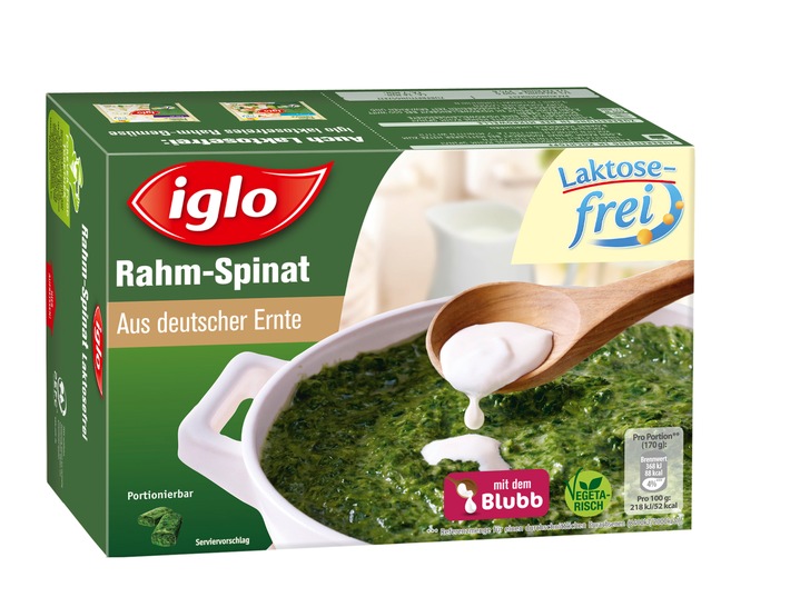 Produktrückruf / iglo ruft vorsorglich Rahm-Spinat der "Variante laktosefrei" zurück (FOTO)