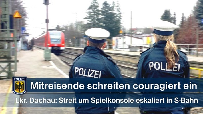 Bundespolizeidirektion München: Streit wegen Spielkonsole in S-Bahn eskaliert: Mehrere Reisende bewahrten 22-Jährigen vor weiteren Schlägen