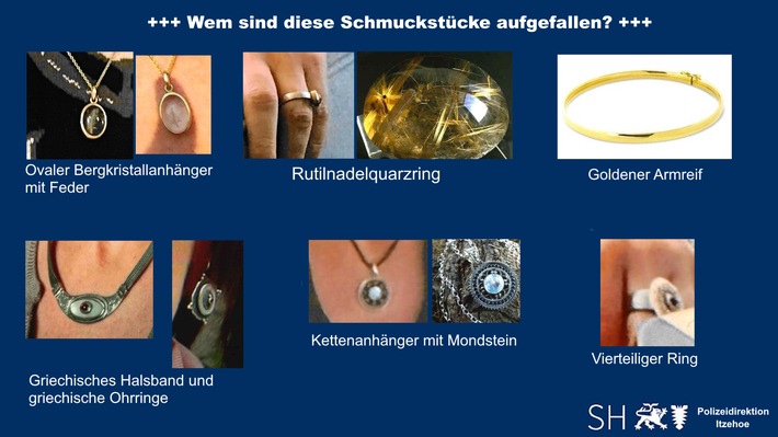 POL-IZ: 260420.5 Heide: Kriminalpolizei sucht Hinweise auf markante Schmuckstücke