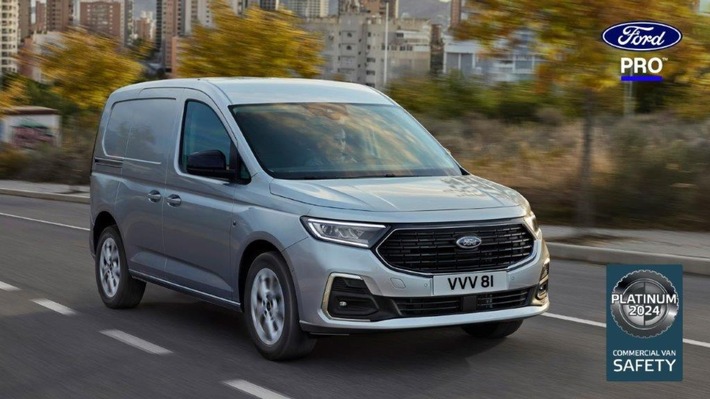 Neuer Transit Connect erhält als drittes Ford Pro Modell "Platin"-Einstufung bei Euro NCAP-Sicherheitsbewertung