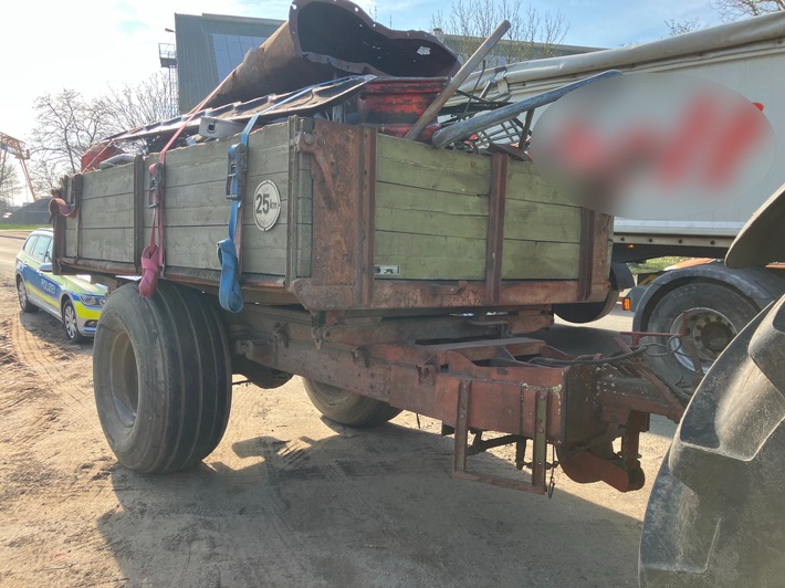POL-OL: Verkehrskontrollen im Stadtgebiet Oldenburg: Zahlreiche Mängel festgestellt - erhebliche Defekte an Bremsanlage eines Anhängers