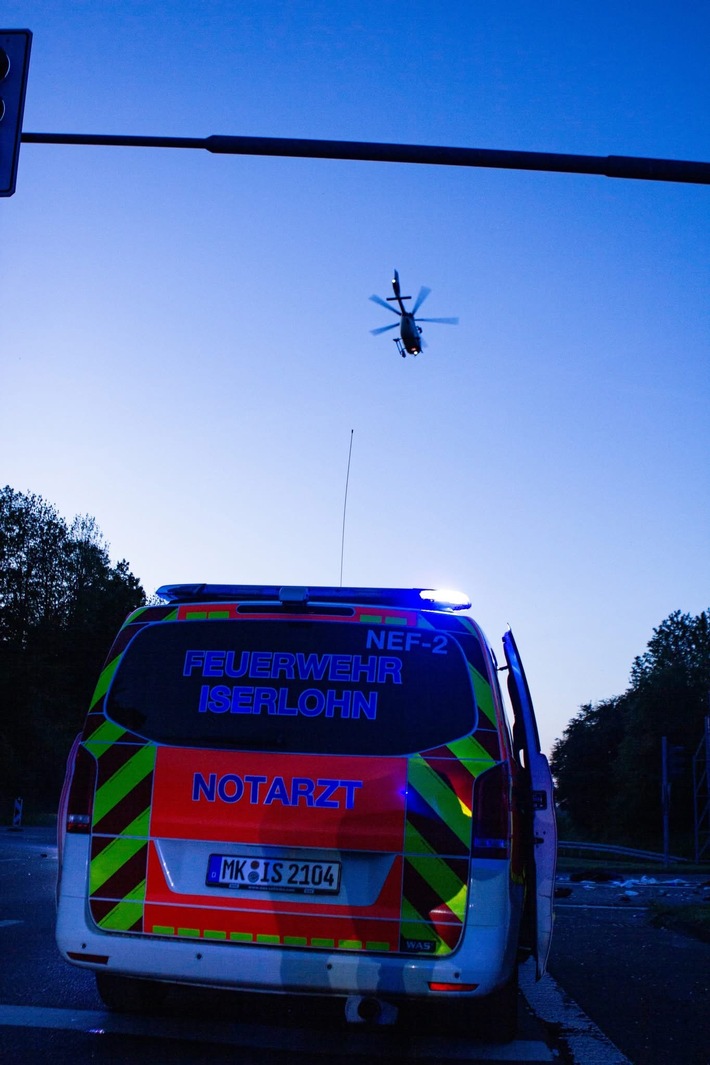 FW-MK: Schwerer Motorradunfall am Dienstagabend