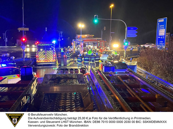 FW-M: Kleinwagenfahrer bei Verkehrsunfall verletzt (Ludwigsfeld)