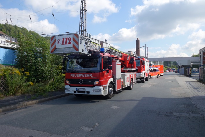 FW-MK: Einsatz der Feuerwehr auf dem Lobbe-Betriebsgelände