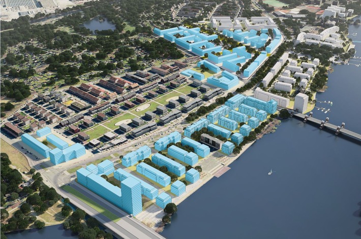 Mit dem Projekt WATERKANT Berlin der Gewobag wird deutschlandweit das erste Quartier einer städtischen Wohnungsbaugesellschaft nach DGNB - Kriterien für seine Nachhaltigkeit vorzertifiziert