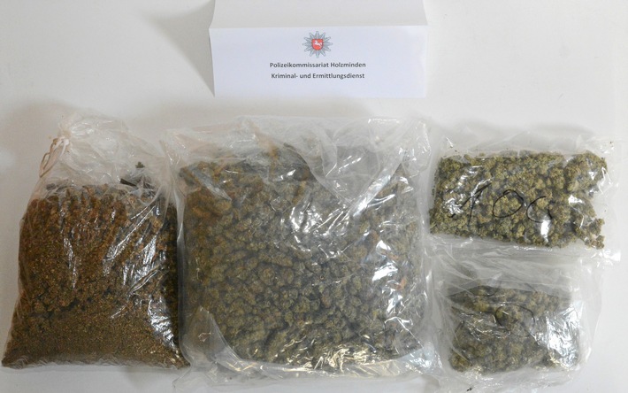 POL-HOL: Gemeinsame Pressemitteilung der Staatsanwaltschaft Hildesheim und dem Polizeikommissariat Holzminden zur Sicherstellung großer Mengen Cannabis.